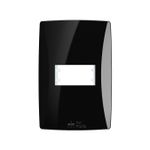 Placa 4X2 para 1 Módulo Horizontal Petra Black (82225H)