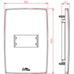 Placa 4X2 para 1 Módulo Horizontal Mec-Plus Cinza (82260)
