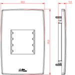 Placa 4X2 para 2 Módulos Mec-Plus Cinza (82262)
