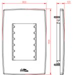 Placa 4X2 para 3 Módulos Mec-Plus Cinza (82263)