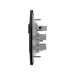 Conjunto 1 Interruptor Simples Soft + 2 Tomadas 2P+T 20A/250Vca Engate Convencional com placa Petra Black (49068)