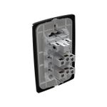 Conjunto 1 Interruptor Simples Soft + 2 Tomadas 2P+T 20A/250Vca Engate Convencional com placa Petra Black (49068)