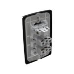 Conjunto 1 Interruptor Paralelo Soft + 2 Tomadas 2P+T 20A/250Vca Engate Convencional com placa Petra Black (49069)