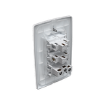 Conjunto 1 Interruptor Simples +1 Paralelo Soft + 1 Tomada 2P+T 10A/250Vca Engate Convencional com placa Petra (39843)