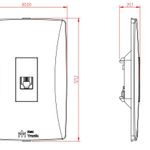 Conjunto 1 Tomada RJ11 com placa Vertical (40903V)