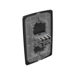 Conjunto 1 Interruptor Intermediário 1M, 10A/250Vca Engate Convencional com placa Petra Black (81333H)