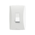 Conjunto 1 Interruptor Intermediário 1M, 10A/250Vca Engate Convencional com placa Petra (81332V)