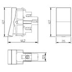 1 Módulo Interruptor Paralelo Soft 10A/250Vca Engate Soft Cinza (80222)