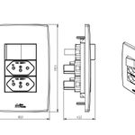 Conjunto 1 Interruptor Paralelo + 2 Tomadas 2P+T 10A/250Vca Engate Convencional com placa Mec-Plus (39919)