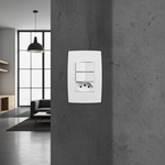 1 Interruptor Simples + 1 Interruptor Paralelo + 1 Tomada 2P+T 10A/250Vca Engate Convencional com placa Mec-Plus (39693)