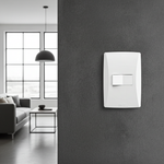 1 Interruptor Paralelo 10A/250Vca Engate Convencional com placa Horizontal Petra (81002H)