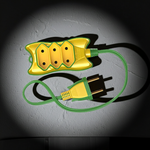 Extensão Elétrica Mini 2P 2 Metros Cabo P 2X0,50 10A/250Vca Amarelo / Verde (39304)