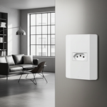 1 Tomada 2P+T 10A/250Vca Engate Convencional com placa Horizontal Rapid Branca (39586)