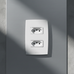 2 Tomadas 2P+T 20A, 250Vca Engate Convencional com placa Mec-Plus (39706)