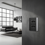 Tomada Dupla 2P+T 20A/250Vca com Placa Rapid Preta, Engate Convencional (39578)