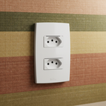 2 Tomadas 2P+T 10A/250Vca Engate Convencional com placa Mec-Plus (39705)