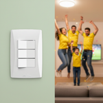 3 Interruptores Simples 10A/250Vca Engate Convencional com placa Petra (81014)