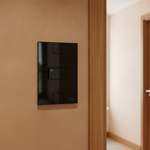 Conjunto 1 Pulsador Minuteira 10A/250Vca Engate Convencional com placa Horizontal Linha Click Black (81431H)