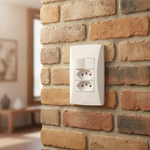 1 Interruptor Simples + 2 Tomadas 2P+T 20A/250Vca Engate Convencional com placa Petra (39904)