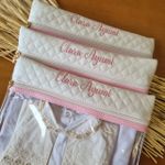 Kit Porta Look Off White com Rosa