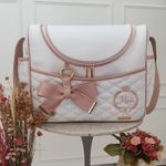 Bolsa Paris Off White com Rosé