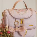 Frasqueira Luxo Linho Rose com Salmão