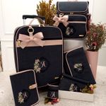 Kit Maternidade Linho Preto com Rosegold