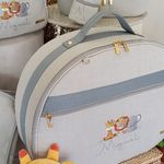 Kit Maternidade Linho Cru com Cinza Safari