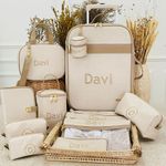 Kit Maternidade Palha com Bege