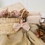 Kit Acessórios Linho Aveia com rose Gold Mavie