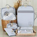Kit Maternidade Linho Cinza com Fendi