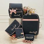Kit Maternidade Linho Preto com Rosé