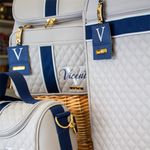 Kit Maternidade Fendi com Azul Marinho  detalhe com Matelassê