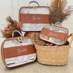 Kit Necessaire Cristal Caramelo com Azul BB
