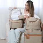 Kit Maternidade Linho Areia com Avelã