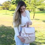 Mochila 2x1 Palha com Rose