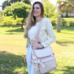 Mochila 2x1 Palha com Rose