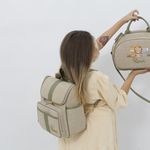 Kit Tradicional Linho Areia com Verde Musgo