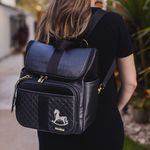Mochila 2x1 Preto com detalhe Matelado