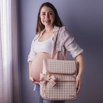 Mochila 2x1 Xadrez Rose Gold