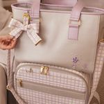  Kit Maternidade Fendi com Xadrez Lavanda 