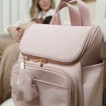 Mochila 2x1 com Porta chupeta Cotelê Rose
