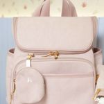 Mochila 2x1 com Porta chupeta Cotelê Rose