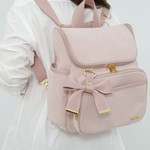 Mochila 2x1 com Porta chupeta Cotelê Rose