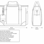 Bolsa Londres Off, Azul e Caramelo com detalhe em Matelasse