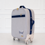 Mala de Rodinhas Fendi com Azul Marinho detalhe com Matelasse