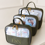 Kit Necessaire Cristal Verde Musgo
