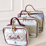Kit Necessaire Cristal Perola com Marsala