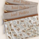 Kit Porta Look Linho Areia com Caramelo
