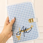Porta Cartão Vacina Jacquard Azul Bebê